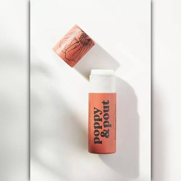 A014-D • Poppy & Pout Pomegranate Peach Lip Balm - Picture 1 of 7